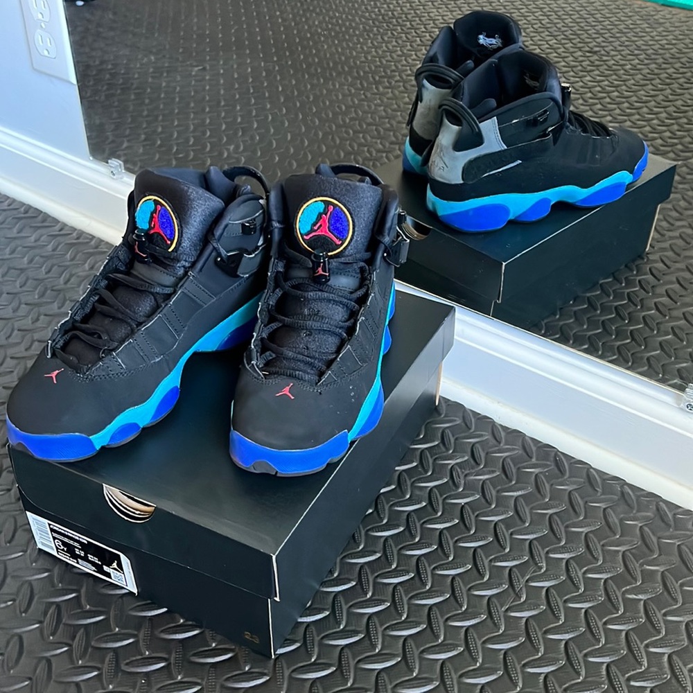 Boxed Boys Jordan 6 Rings Aqua size boys 6